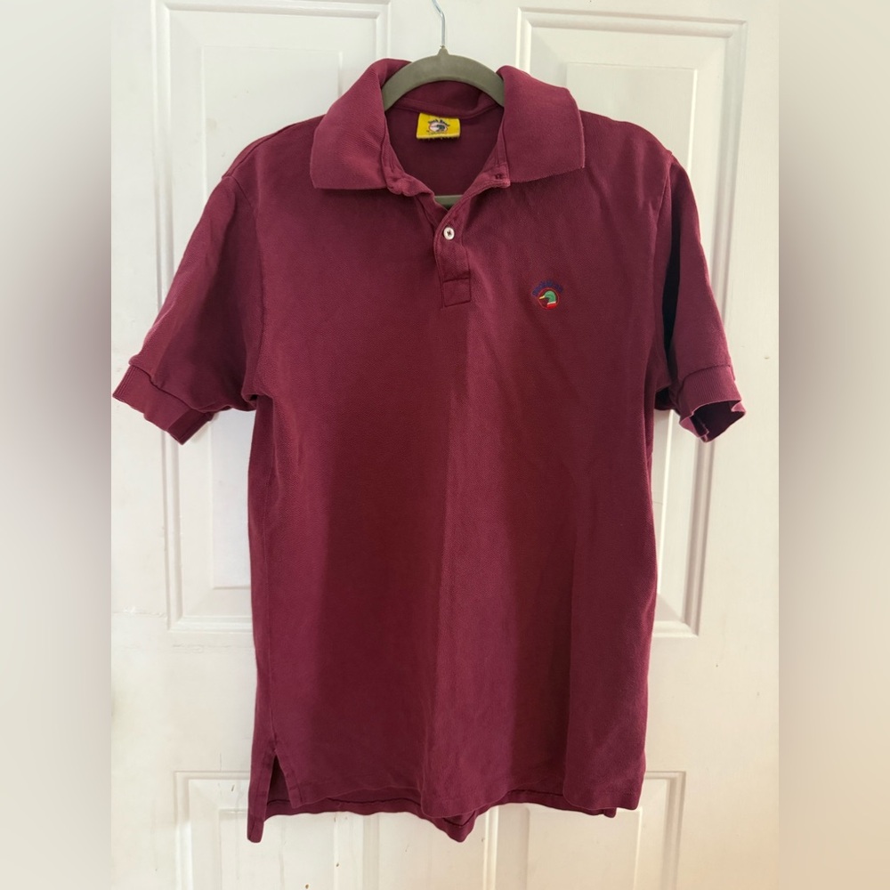 Vintage 80s/90s Duck Head Burgundy Pique Polo